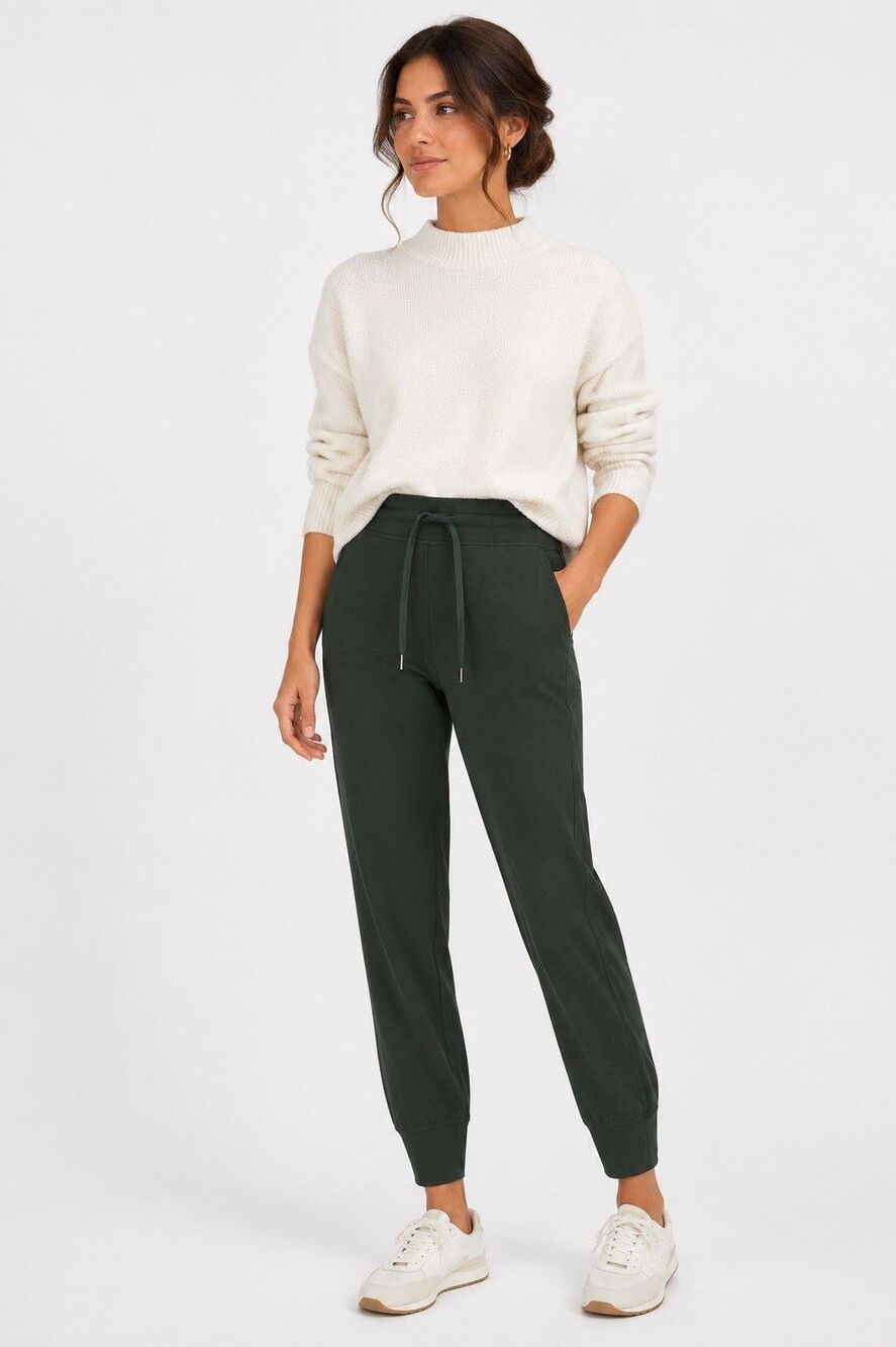 Lululemon Ready to Rulu High-Rise Cropped Jogger Smoked Spruce Green Sz 6 Lounge